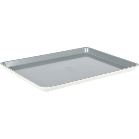 Kitchen Essentials Bake Sale Large 18 X 13 Inch PFA Free Ceramic Nonstick Cookie/Baking Sheet - Linen White
