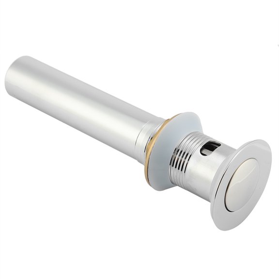 Kitchen Essentials G1 1/4 Chrome Plated Stainless Steel Bathroom Basin Sink Pop Up Drain Assembly with Overflow, Made of Stainless Steel Material, Wearresistant and Scratchresistant, Easy to