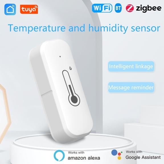 Kitchen Essentials Tuya Smart Temperature Humidity Sensor, Reminder Sharing Device, Real Time Monitor with Tuya APP for Smart Control of Home Appliances