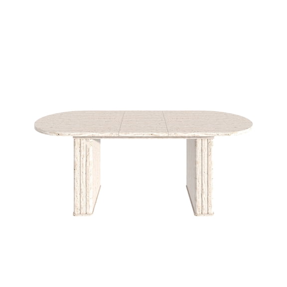 Kitchen Extendable Dining Table for 4-8 People, Oval Kitchen Table, Spaces