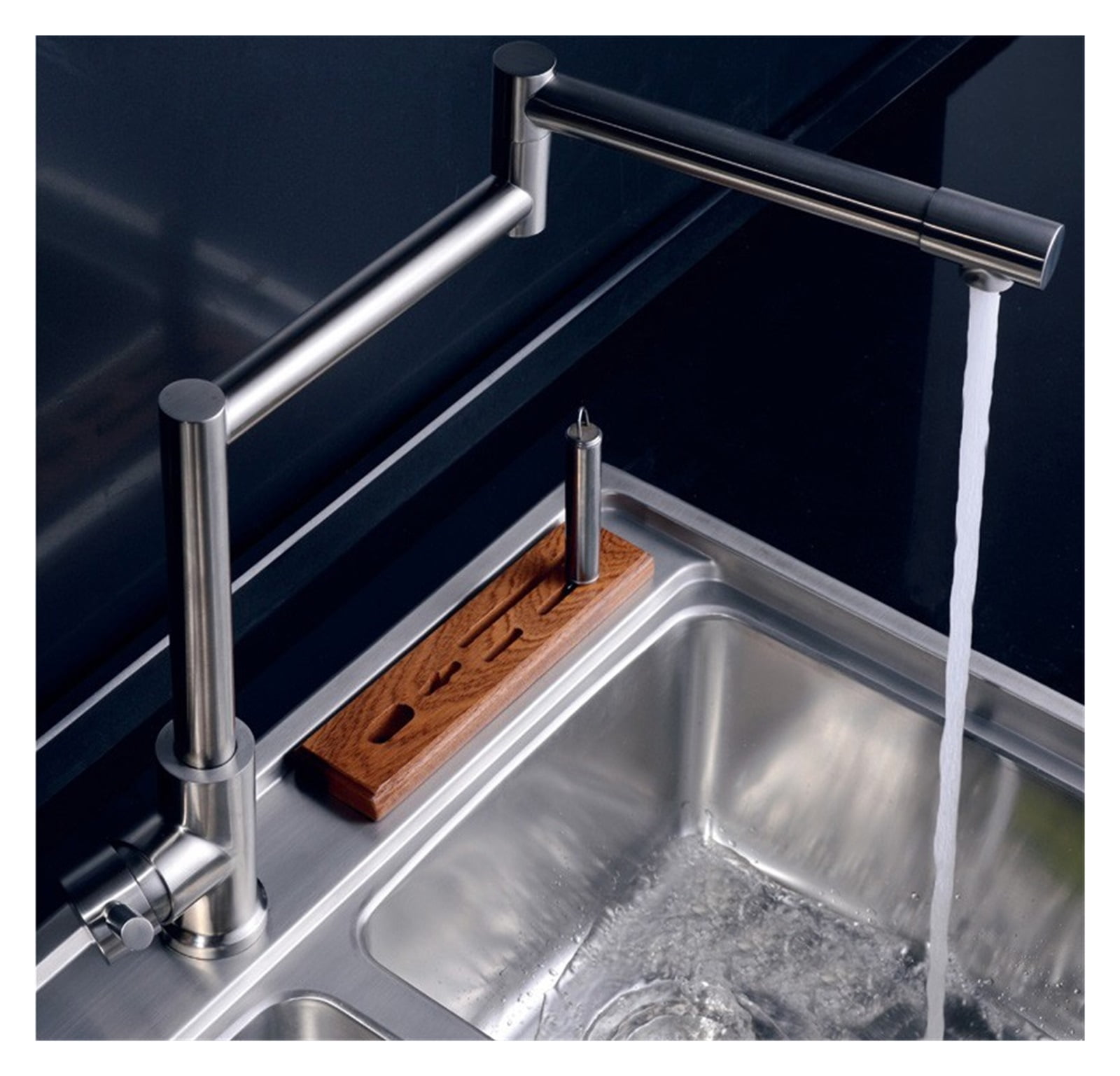 Kitchen Faucet 720 Degree Swivel Stainless Steel Sink Faucet Universal Single Handle Hot And Cold Mixer Folding Bar Faucet