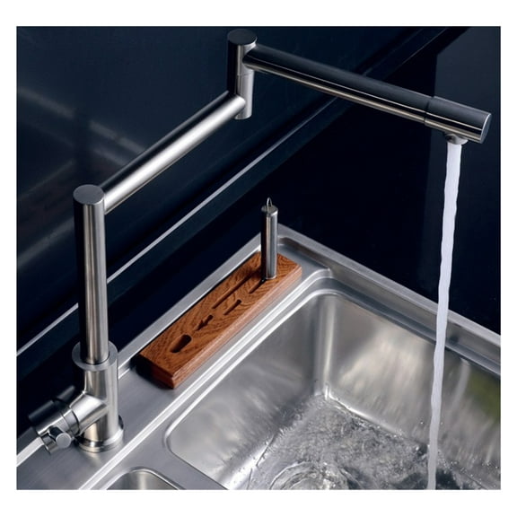 Kitchen Faucet 720 Degree Swivel Stainless Steel Sink Faucet Universal Single Handle Hot And Cold Mixer Folding Bar Faucet