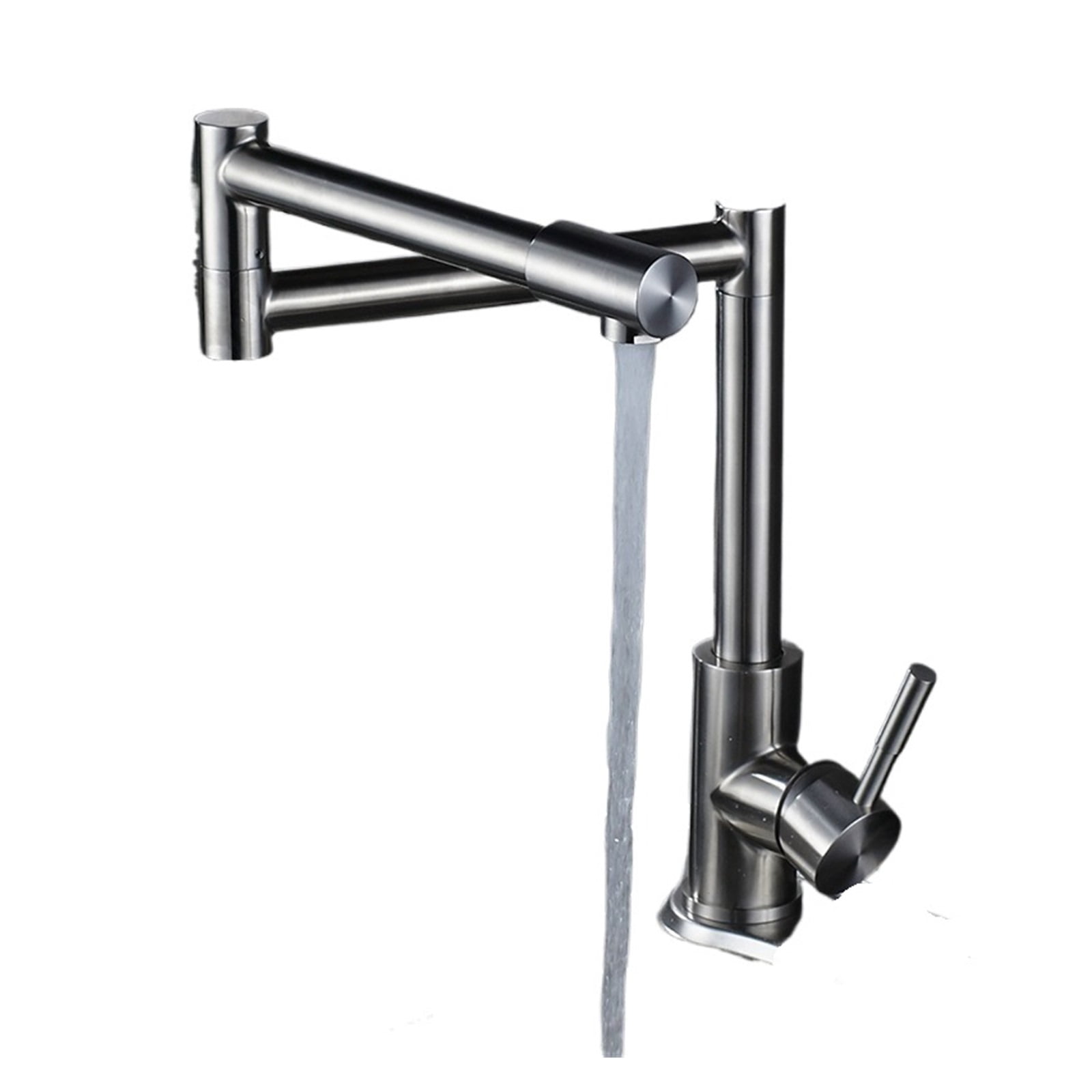 Kitchen Faucet 720 Degree Swivel Stainless Steel Sink Faucet Universal Single Handle Hot and Cold Mixer Folding Bar Faucet