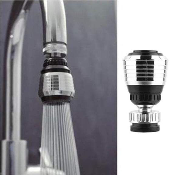 Kitchen Faucet Aerator, 360 Degree Swivel Faucet Rotating Adapter, Universal Sink Faucet Sprayer Extender, Chrome Plated Faucet Splash Preventer, Leak-Proof Threaded Connection