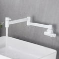 thumbnail image 1 of Kitchen Faucet Cold Water Only for Wall, Folding Swivel Single Hole Brass Wall Mounted Cold Water Faucet-Black, 1 of 2
