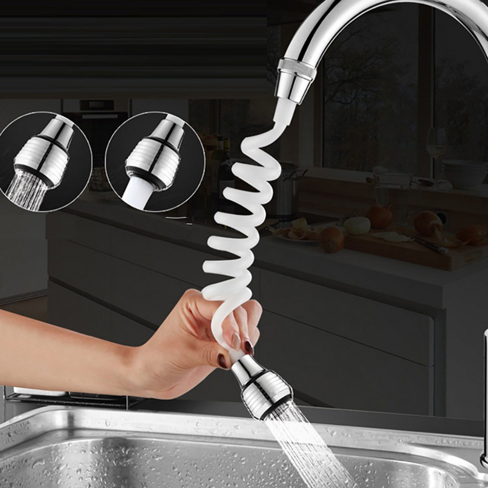 Kitchen Faucet Extender Hose, Sink Faucet Sprayer Attachment Faucet ...