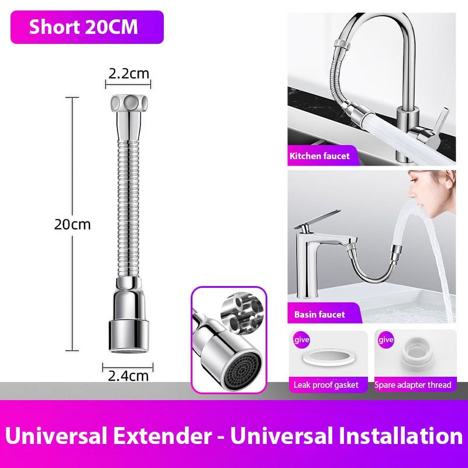 Kitchen Faucet Extension Extender Anti-Splash Stainless Steel Sink ...