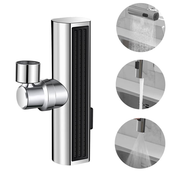 Kitchen Faucet Head Replacement, 3-Function Kitchen Faucet Sprayer Head, 360° Swivel Anti -Splash Faucet Spray Nozzle, M22 Female Thread Spray Head for Kitchen Faucet, 1 Pcs, 5.5 Inches