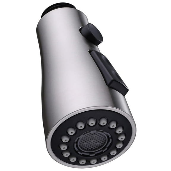 Kitchen Faucet Head Replacement,Angle Simple Kitchen Sink Faucet Parts,Pull Down Faucet Sprayer Head Nozzle,Stream Spray and Pause Mode,Brushed Nickel