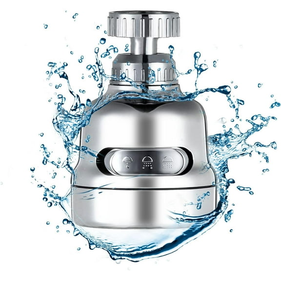 Kitchen Faucet Head, Sink Aerator 360 ° Rotatable Faucet Sprayer Head Replacement Anti -Splash Tap Booster,3 Water Modes Water Saving Faucet Sprayer Attachment