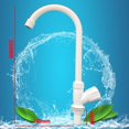 Kitchen Faucet Large Curved Single Cold Washing Basin Sink Faucet Household Rotatable Vertical