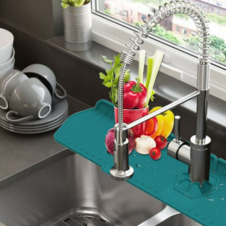 Dropship Silicone Kitchen Faucet Absorbent Mat Sink Sponge Holder Foldable  Sink Drainer Bathroom Countertop Protector Kitchen Organizer to Sell Online  at a Lower Price