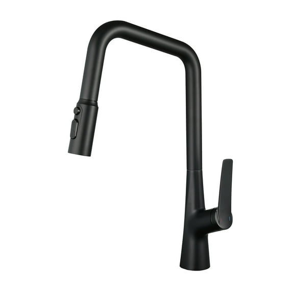 Kitchen Faucet ​​Matte Black Professional Kitchen Faucet 3 Function 360 Sprayer One Touch Switching FastConnect​,Pull Down Kitchen Faucet