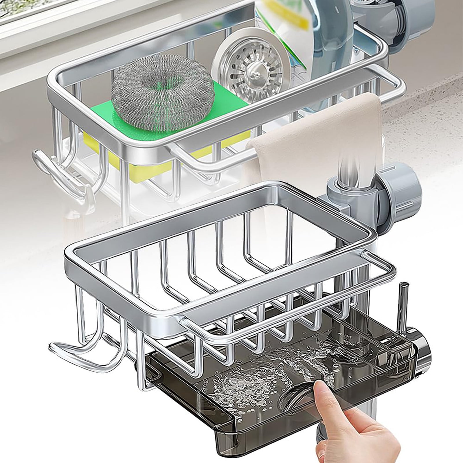 Kitchen Faucet Organizer 2024 New Dish Sponge Holder Over Faucet
