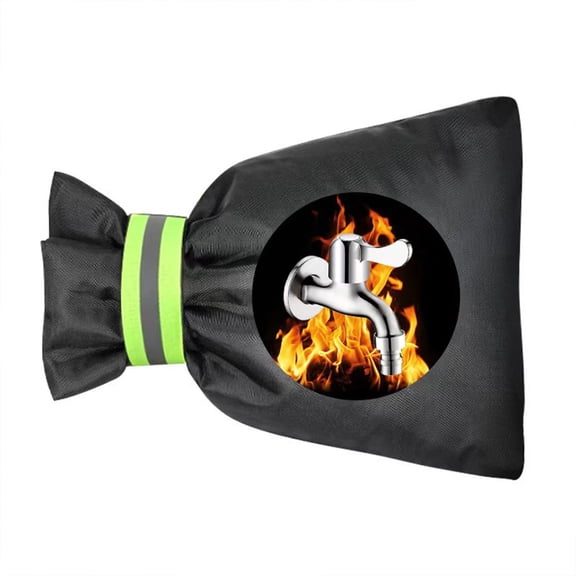 Kitchen Faucet,Outdoor Faucet Cover For Winter Insulated Faucet Sock Garden Hose Bib Insulation Bag With Reflective Strip Pipe Heater Cover