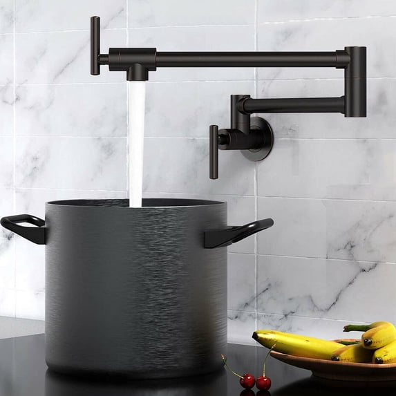 Senlesen Pot Filler Brass Oil Rubbed Bronze Wall Mounted Single Cold Faucet