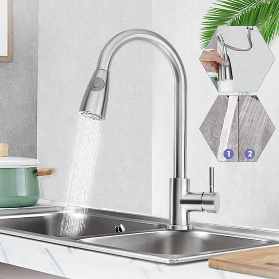 Kitchen Faucet Pull Down Kitchen Faucets Stainless Steel Kitchen Faucet with Pull Down Sprayer Modern Single Handle Kitchen Bar Faucet Mixer Tap