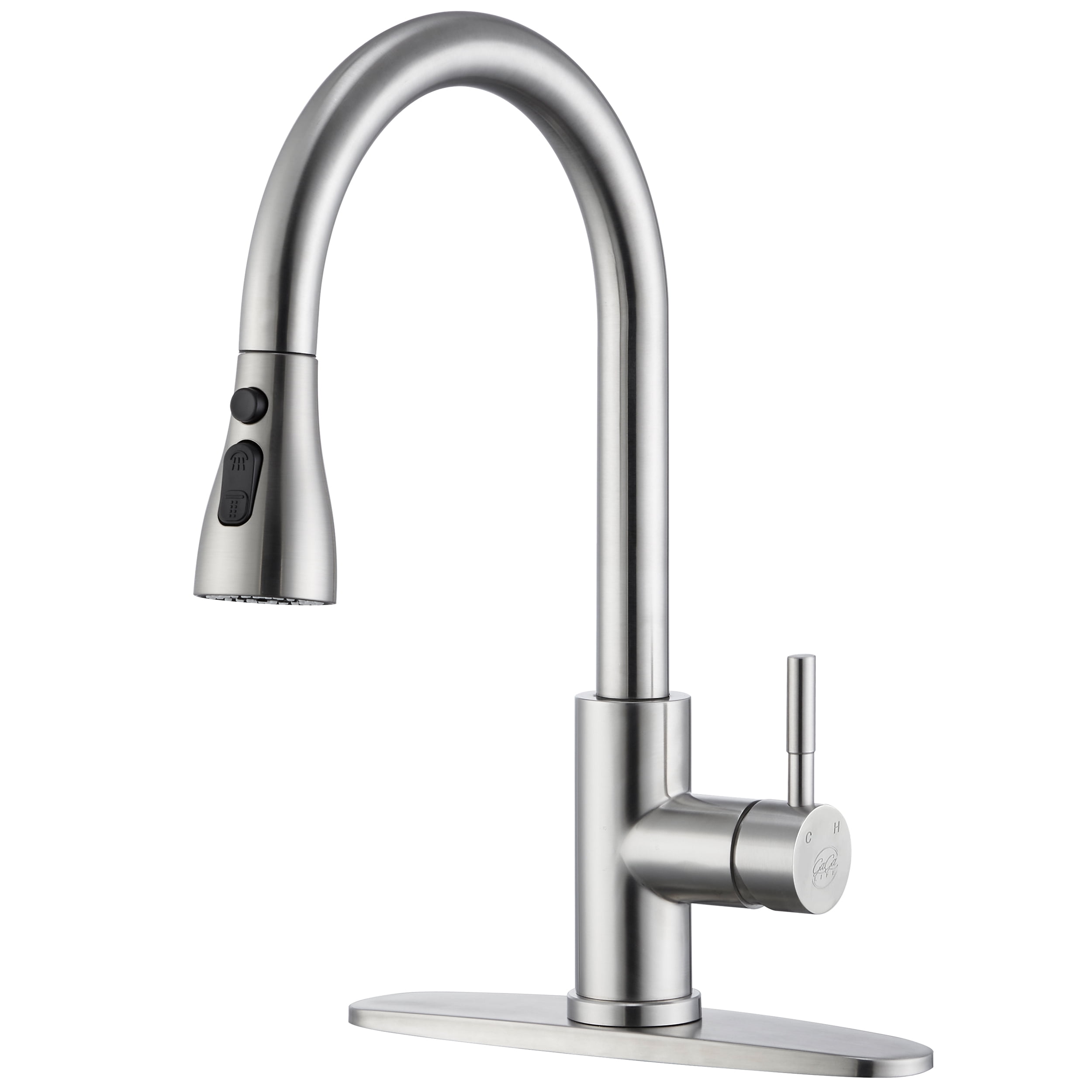 Brushed Nickel Stainless Steel Pull Down Kitchen Faucet