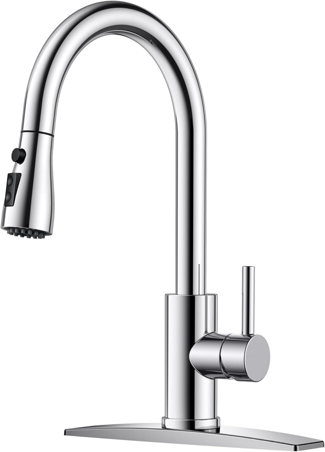 Chrome Stainless Steel Single Handle Pull Down Kitchen Faucet