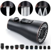 Kitchen Faucet Pull Down Sprayer Head Replacement 3 Functions with 11 Adapters Oil Rubbed Bronze