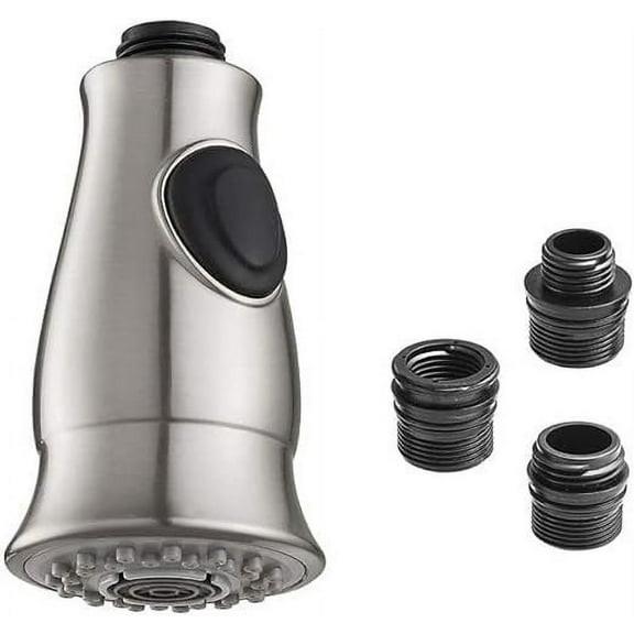 Kitchen Faucet Pull Down Sprayer,Spray Head Replacement for Kitchen Sink Pull-Down Faucet, Brushed Nickel,2 Functions,Brown/Silver