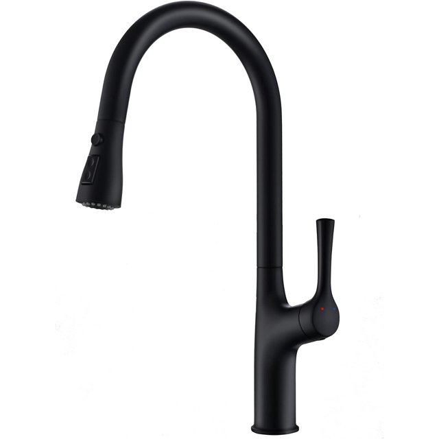 Kitchen Faucet with Pull Down Sprayer, Zinc Alloy SingleHandle Hot and