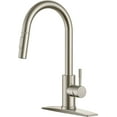 thumbnail image 1 of Kitchen Faucet with Pull Down Sprayer, Brushed Nickel High Arc Modern Classic Sink Faucet Stainless Steel with Deck Plate Fit for 1 or 3 Hole for Pot Filler Bar Farmhouse Laundry Rv, 1 of 13