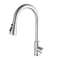 thumbnail image 1 of Kitchen Faucet with Pull Down Sprayer, Heavy Duty Nickel Faucet for Kitchen Sink, Small High Arc RV Stainless Steel Single Handle Pull Out Kitchen Sink Faucet, 1 Pcs, 16.33x10.23", 1 of 9