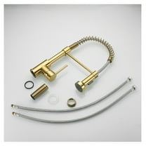 Kitchen Faucet with Pull Down Sprayer, Single Handle - 360° Rotation Gooseneck Sink Faucet for Kitchen, Farmhouse, Restaurant Use - Single Lever Water Mixer