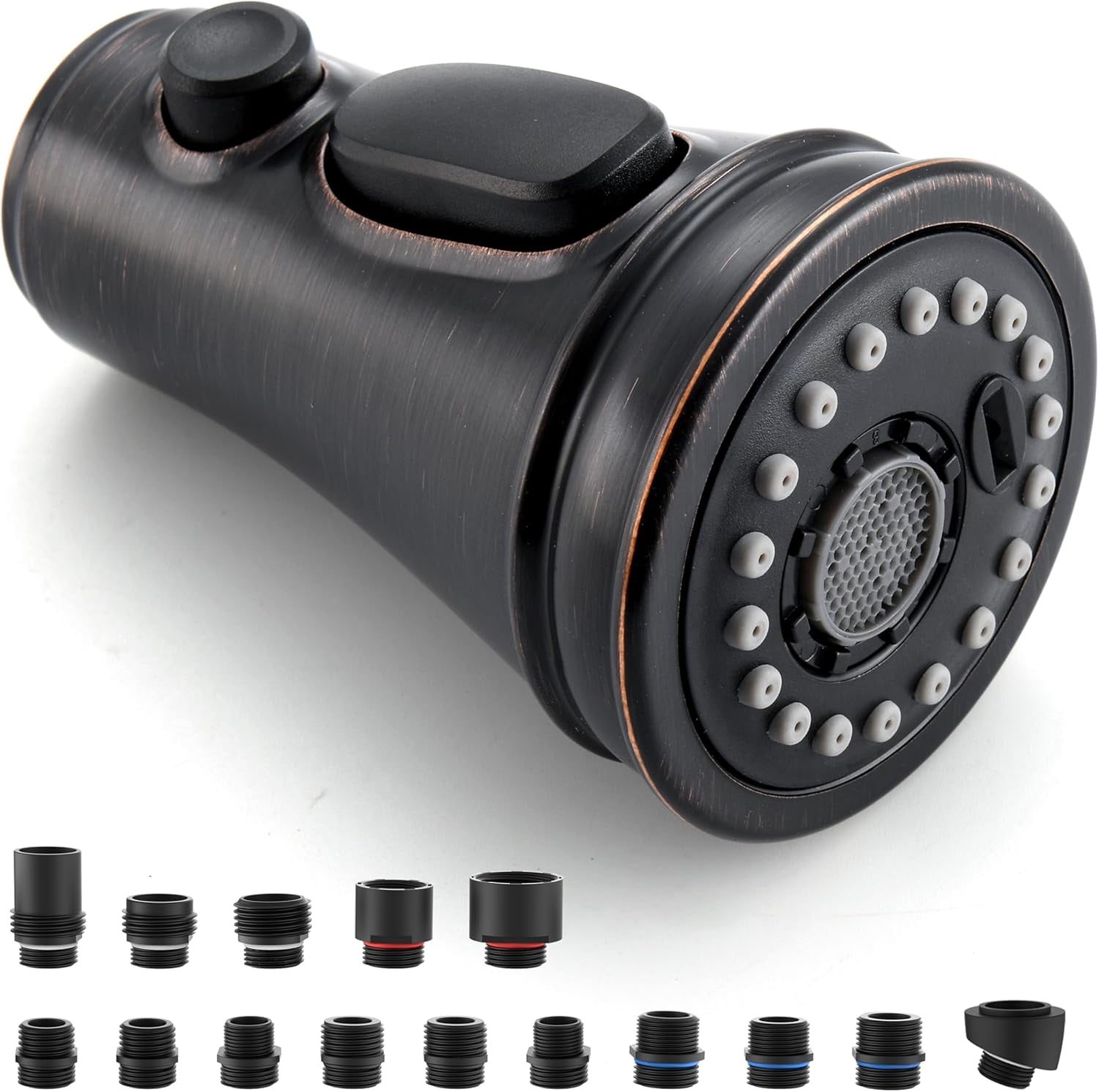 Kitchen Faucet Replacement Spray Head - with 15 Adapters, Pull Down Faucet Sprayer with 3 ...