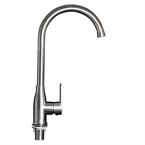 Kitchen Faucet, Rotatable Cold and Hot Water Mixer Tap, Single Handle Household Vegetable Basin Sink Faucet, Brushed Stainless Stee Faucet, Ceramic Valve Core
