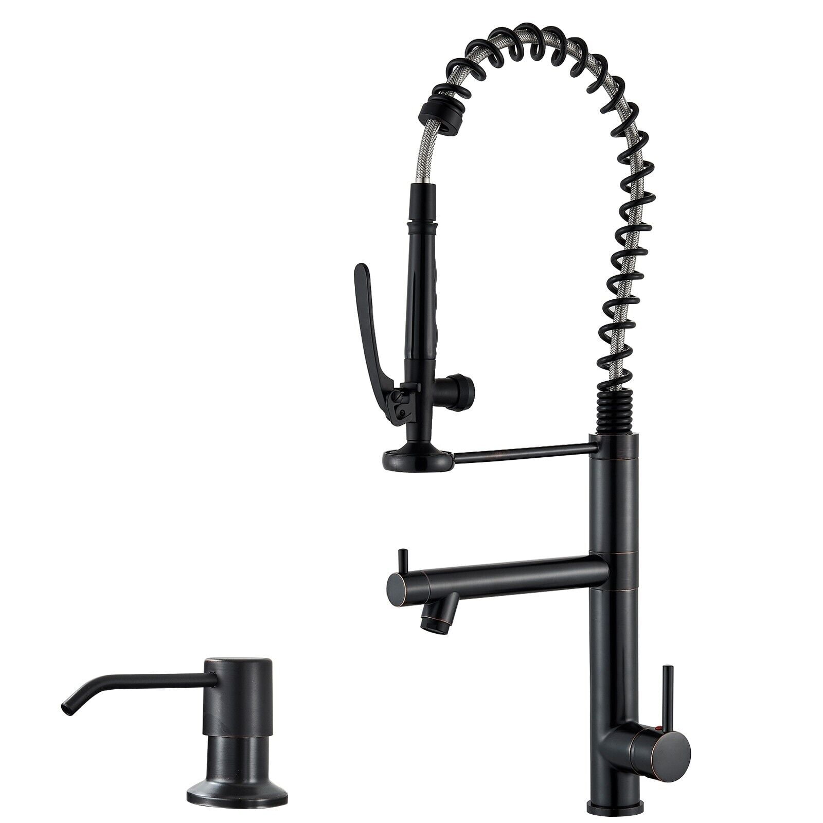 Kitchen Faucet Sink Mixer Faucet Swivel Pull Down Sprayer with Soap ...