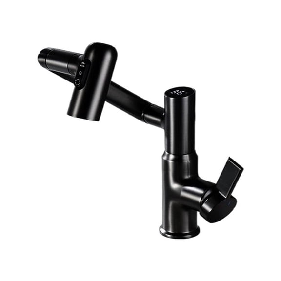 Kitchen Faucet Smart Digital Display Rocker Bathroom Sink Faucet, Washbasin Tap Motorhome Faucet And Scrape Wash ,Smooth Operation
