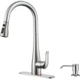 thumbnail image 1 of Kitchen Faucet with Soap Dispenser and Pull Down Sprayer - Stainless  Single Handle Kitchen Sink Faucet, 1 or 3 Hole Design for Modern Farmhouse Kitchens, Rv, and Bar Sinks(Brushed Nickel), 1 of 6