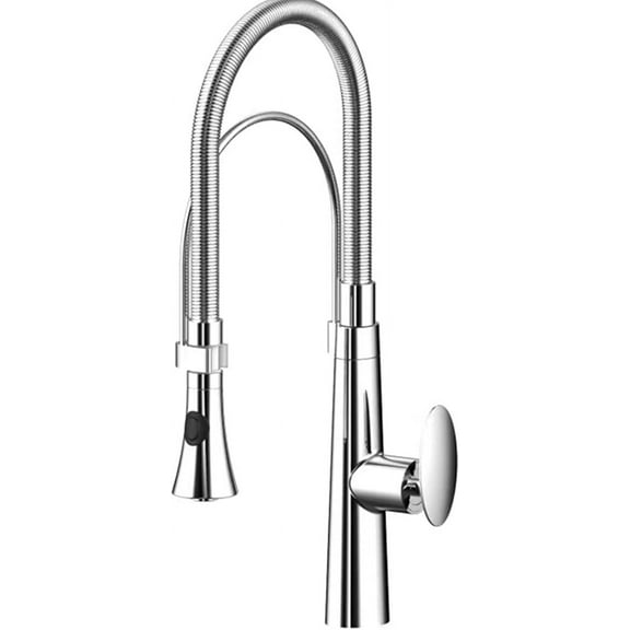 Kitchen Faucet, Solid Brass Kitchen Mixer Tap Single Handle Mixer Tap with Dual Function High-Arc Kitchen Faucet with Pull Down Sprayer,Gold