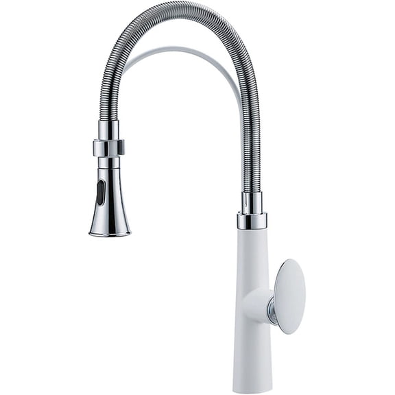 Kitchen Faucet, Solid Brass Kitchen Mixer Tap Single Handle Mixer Tap with Dual Function High-Arc Kitchen Faucet with Pull Down Sprayer,Gold