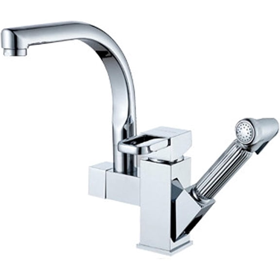 Kitchen Faucet, Spray Gun Can 360Rotation 1.2M Pull-Out Sink Faucet, Single Handle Hot and Cold Water Mixer Tap, All-Copper Body Faucet, Double Outlet Mode