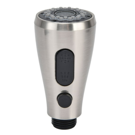 Kitchen Faucet Sprayer Head G1/2 Brief Shape Softer Water Flowing Kitchen Sink Sprayer Head 3-Function Kitchen Faucet Sprayer Nozzle silvery