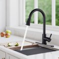 thumbnail image 1 of Kitchen Faucet with Sprayer, Kitchen Sink Faucet, SUS 304 Stainless Steel, High Arc Single Handle Kitchen Faucets with Pull Down Sprayer, Pull Out Kitchen Faucet with Deck Plate, Matte Black, 1 of 6