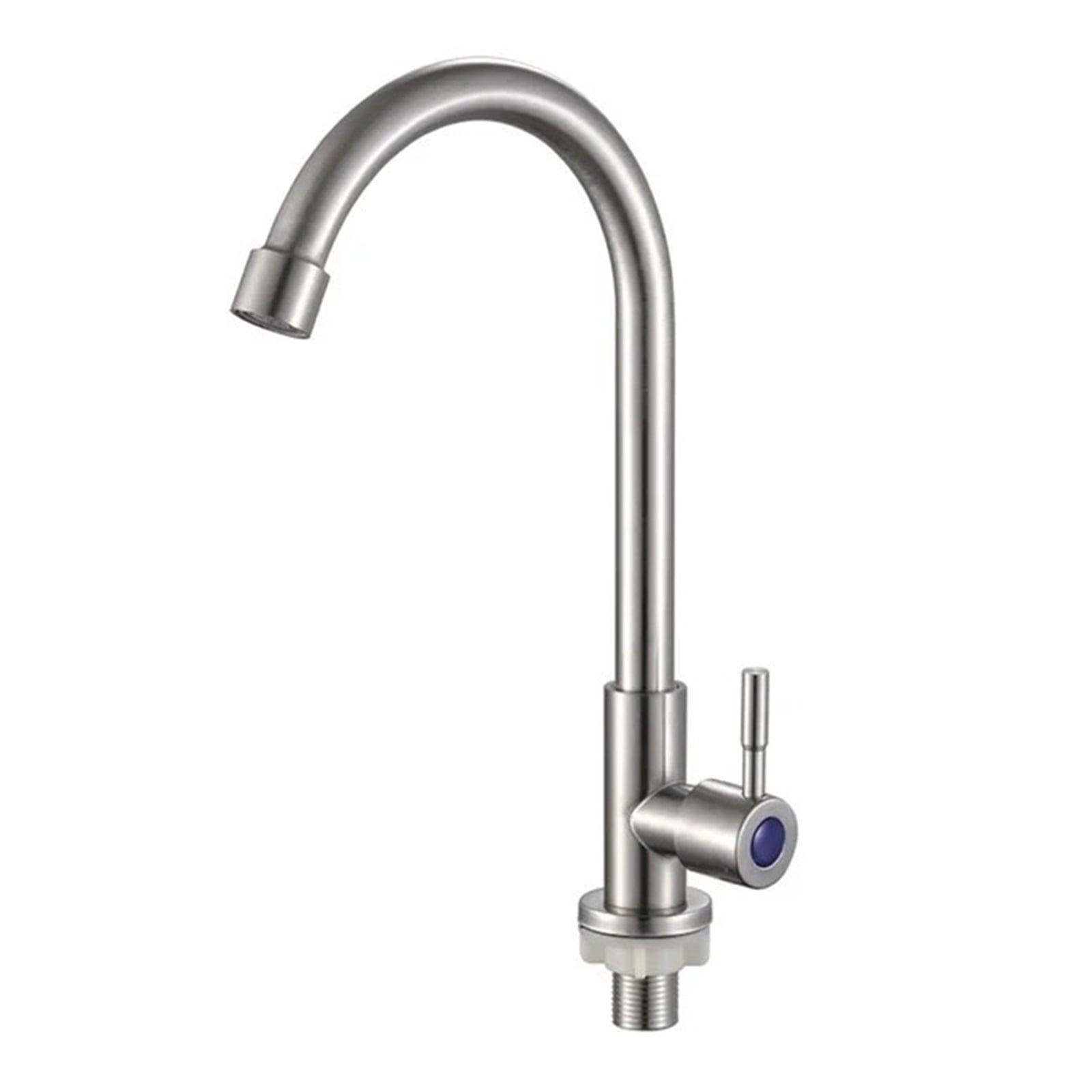 Kitchen Faucet Stainless Steel Water Tap Single Cold Rotation Deck Mounted Single Lever ,Tankless Design