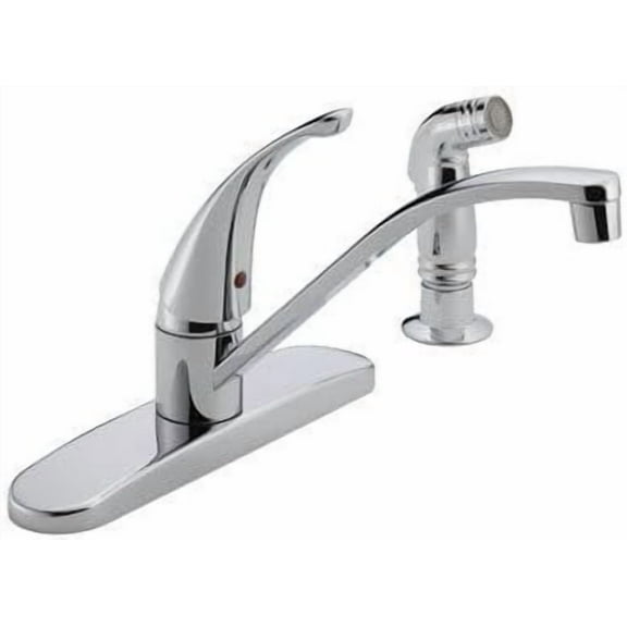 Kitchen Faucet, With Spray, Single-Lever, Chrome