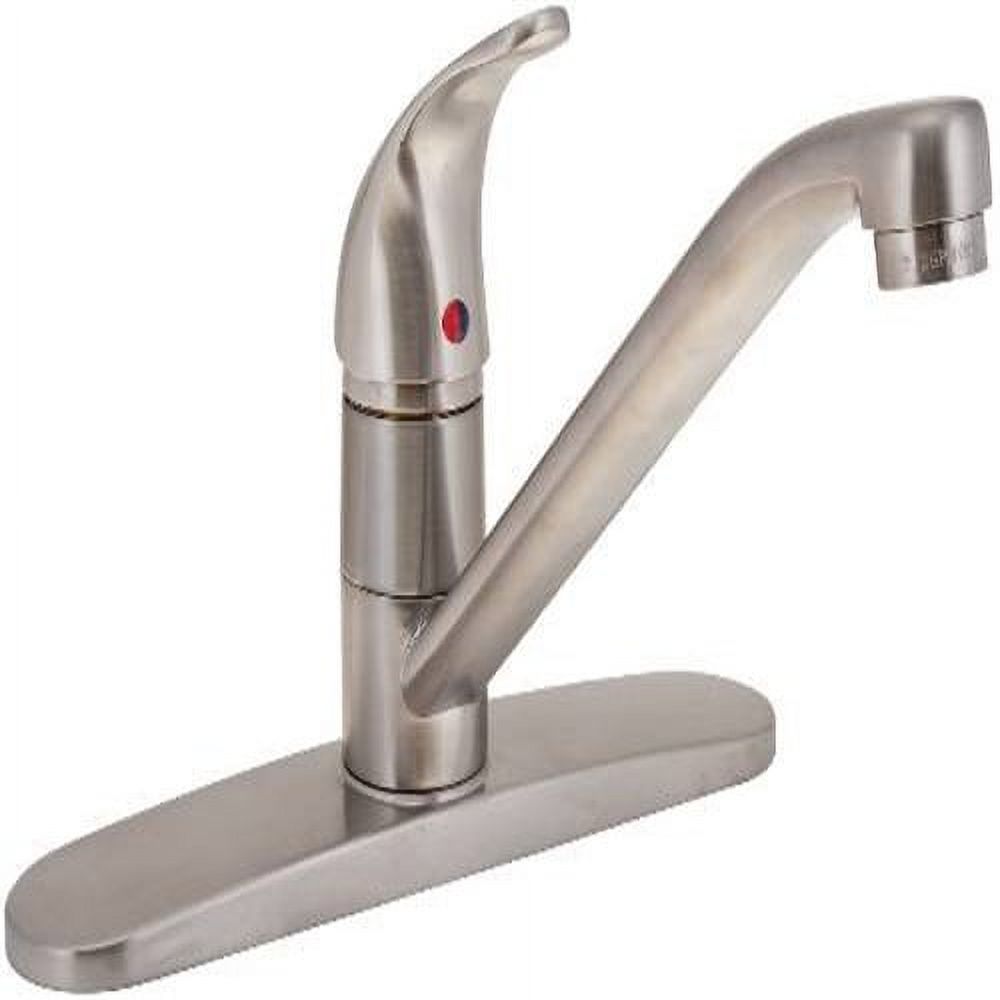 Kitchen Faucet Without Sprayer Pvd Brushed Nickel