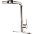thumbnail image 1 of Kitchen Faucet with Pull Down Sprayer, Brushed Nickel Waterfall Single Hole Handle Stainless Steel Kitchen Sink Faucets,, 1 of 8