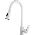 thumbnail image 1 of Kitchen Faucet with Pull Out Spray Kitchen Sink faucets Telescopic 360° Rotatable Brass Multifunction Kitchen Mixer Faucet-White, 1 of 7
