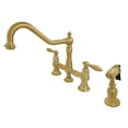 thumbnail image 1 of Kitchen Faucet with Side Sprayer  Brushed Brass, 1 of 1