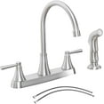 thumbnail image 1 of Kitchen Faucet with Sprayer, Brushed Nickel Stainless Steel, 3-Hole RV Utility Touch Kitchen Faucet with Side Sprayer,, 1 of 7