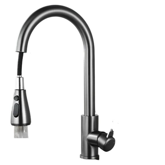 Kitchen Faucets 304 Stainless Steel Pull out Kitchen Sink Water Tap Deck Mounted Mixer Stream Sprayer Head Hot Cold Taps -Modern Design
