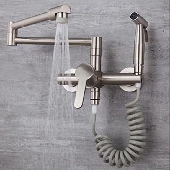 Kitchen Faucets Black Single Handle 304 SUS Kitchen Swivel 360 Degree Water Mixer Tap Mixer Tap with high Pressure Gun