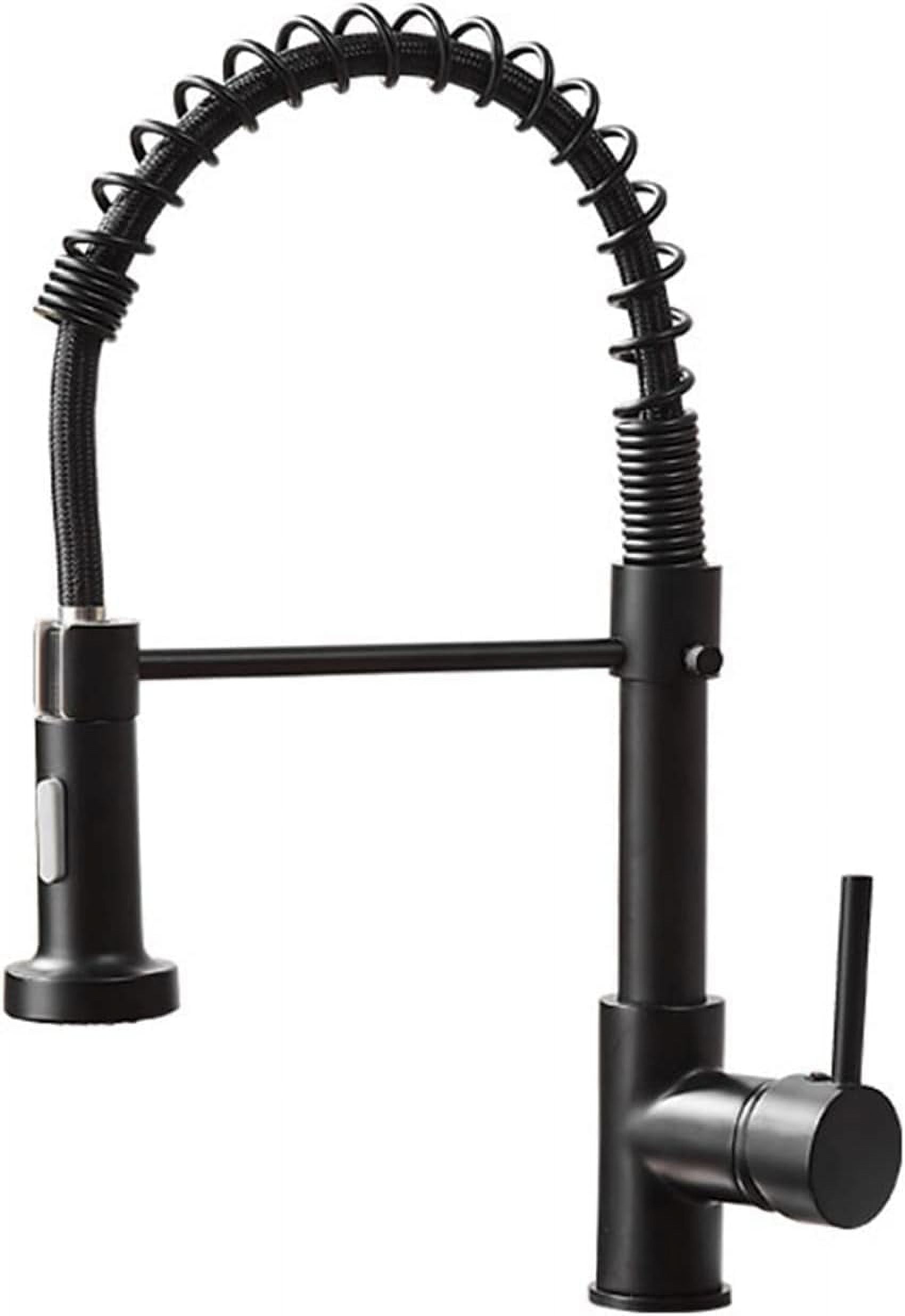 Kitchen Faucets Brush Brass Faucets for Kitchen Sink Single Lever Pull Out Spring Spout Mixers Tap Hot Cold Water Crane