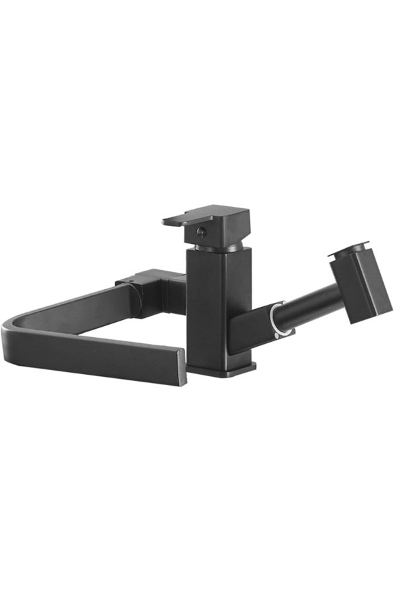 Kitchen Faucets Folding Inside Window Brass 360 Rotation Hot Water and Cold Water Single Hole Multifunction Spray Gun Kitchen Sink Faucets Black